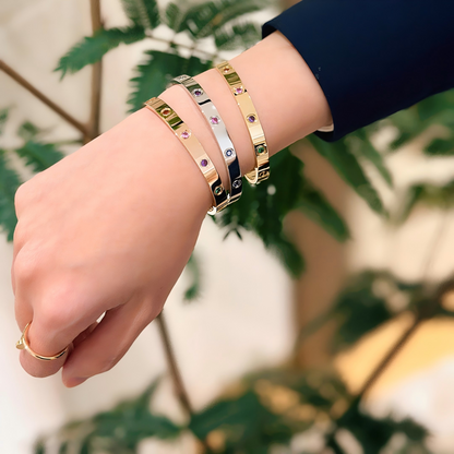 [OrnoraJewelry]2026 RAINBOW LOVE BRACELET 6.1MM  10 DIAMONDS