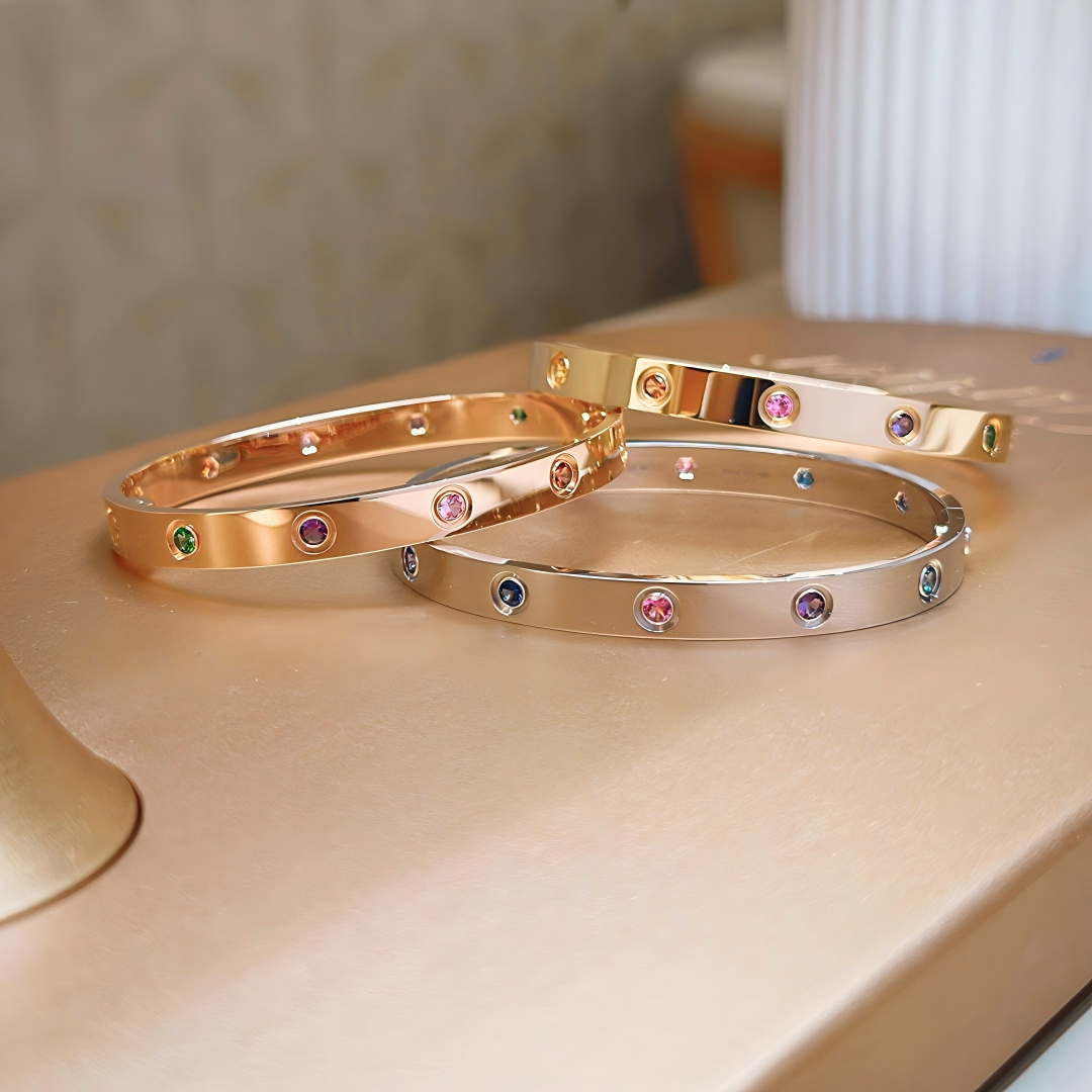 [OrnoraJewelry]2026 RAINBOW LOVE BRACELET 6.1MM  10 DIAMONDS