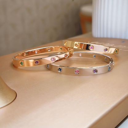 [OrnoraJewelry]2026 RAINBOW LOVE BRACELET 6.1MM  10 DIAMONDS