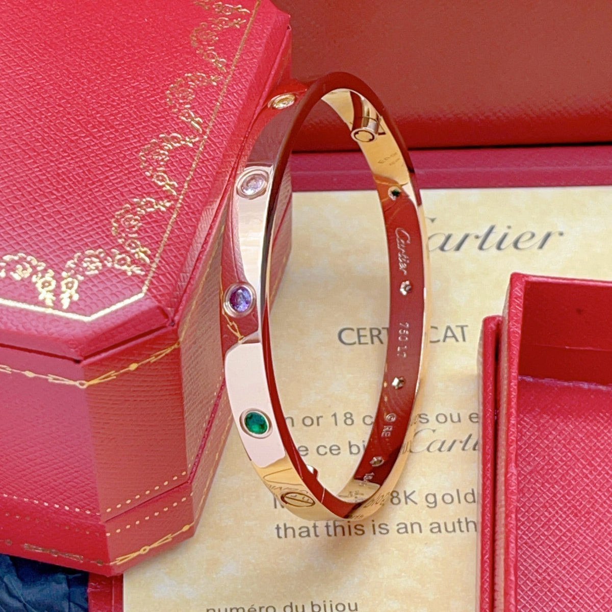[OrnoraJewelry]2026 RAINBOW LOVE BRACELET 6.1MM  10 DIAMONDS