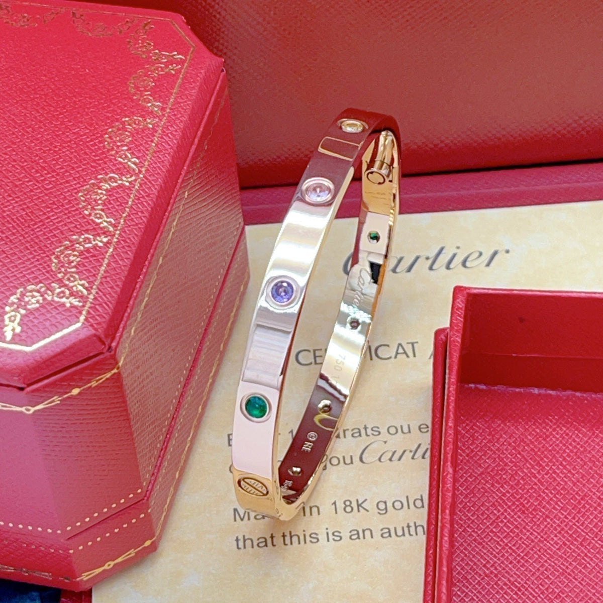 [OrnoraJewelry]2026 RAINBOW LOVE BRACELET 6.1MM  10 DIAMONDS