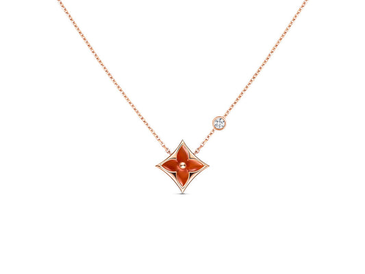[OrnoraJewelry]OrnoraNECKLACE PINK GOLD 1 DIAMOND