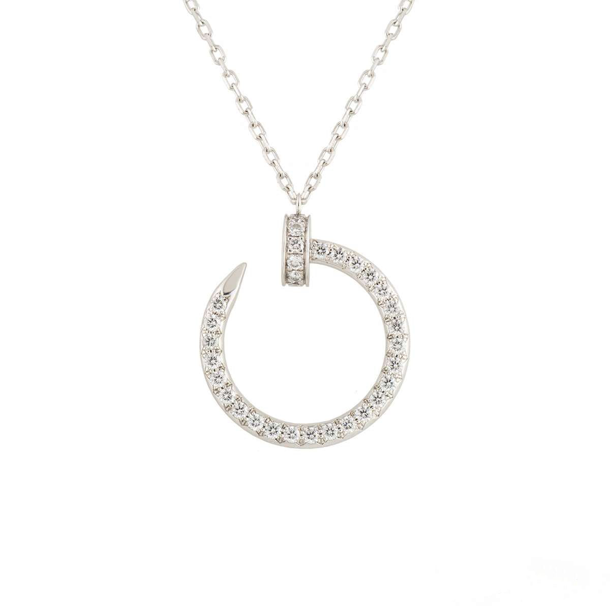 [OrnoraJewelry]JUSTE NECKLACE SILVER DIAMONDS