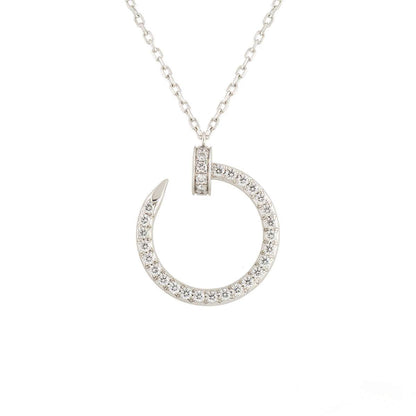 [OrnoraJewelry]JUSTE NECKLACE SILVER DIAMONDS