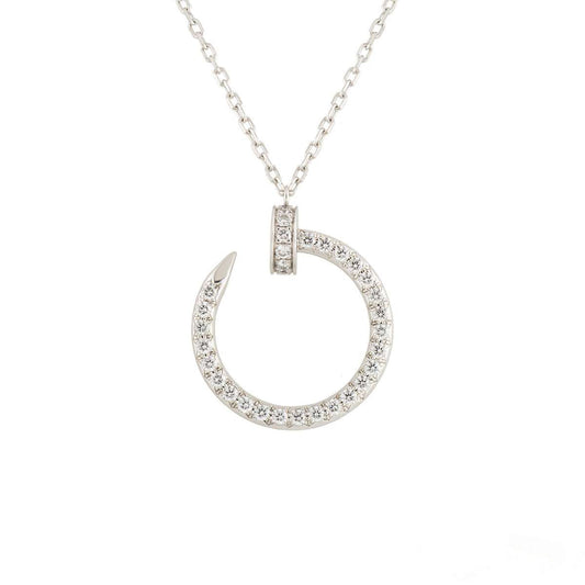 [OrnoraJewelry]JUSTE NECKLACE SILVER DIAMONDS