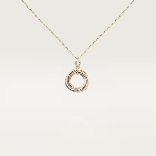 [OrnoraJewelry]TRINITY  NECKLACE 1 DIAMOND