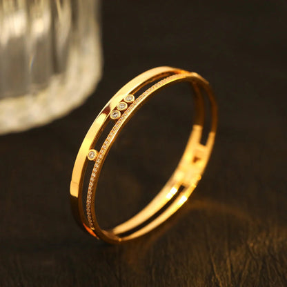 [OrnoraJewelry]Move Romane Diamond Bangle Bracelet