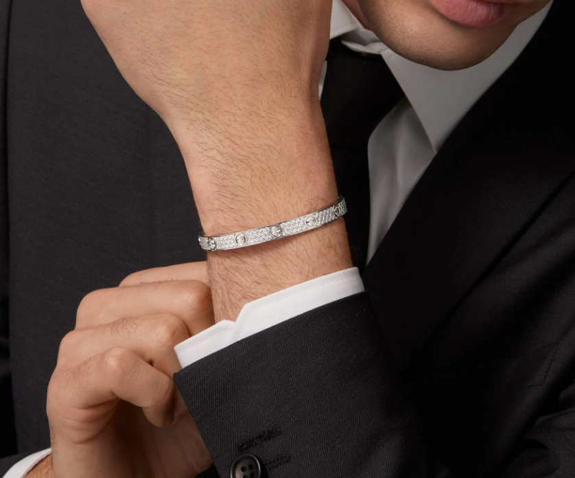 [OrnoraJewelry]NEW-LOVE-6.1MM-Width Diamond-Studded Bracelet