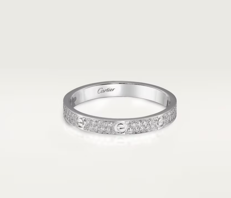 [OrnoraJewelry]LOVE RING 2.6mm-wide full-diamond ring silver