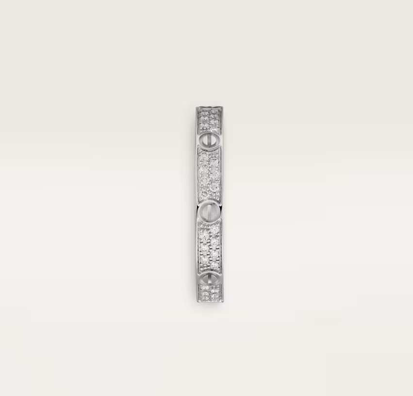 [OrnoraJewelry]LOVE RING 2.6mm-wide full-diamond ring silver
