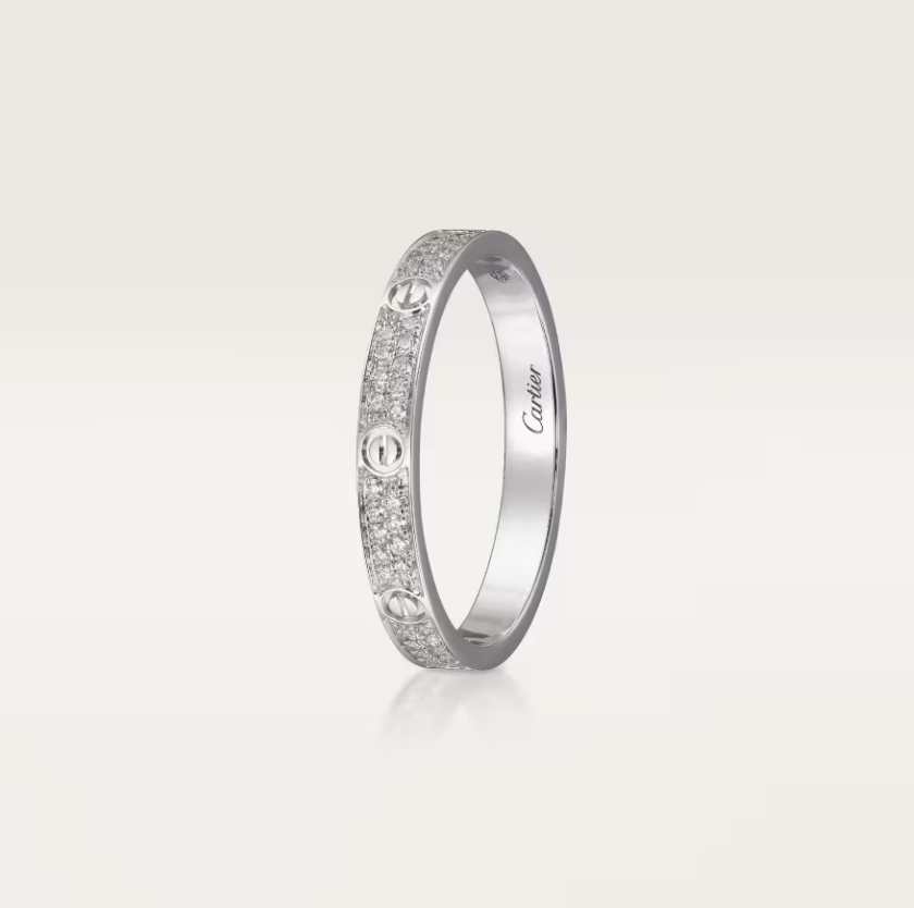 [OrnoraJewelry]LOVE RING 2.6mm-wide full-diamond ring silver