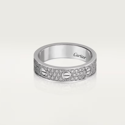 [OrnoraJewelry]LOVE RING 4mm-wide full-diamond ring silver