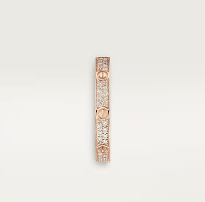 [OrnoraJewelry]LOVE RING 2.6mm-wide full-diamond ring Rose Gold