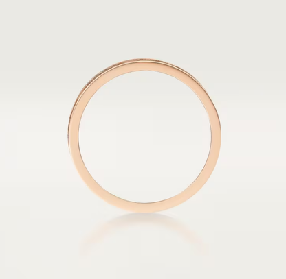 [OrnoraJewelry]LOVE RING 4mm-wide full-diamond ring Rose Gold