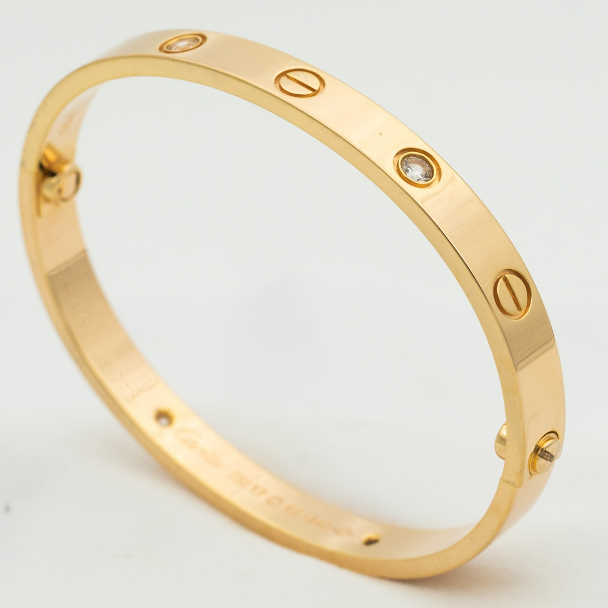 [OrnoraJewelry]LOVE BRACELET 6.1MM 4 DIAMONDS