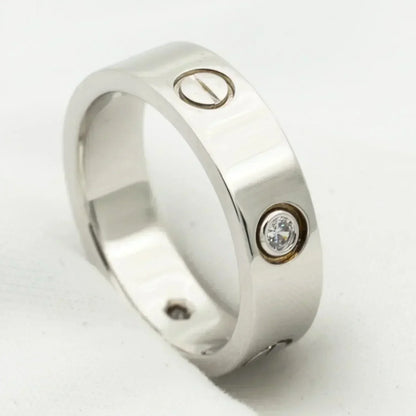 [OrnoraJewelry]LOVE RING 5.5MM 3 DIAMONDS SILVER