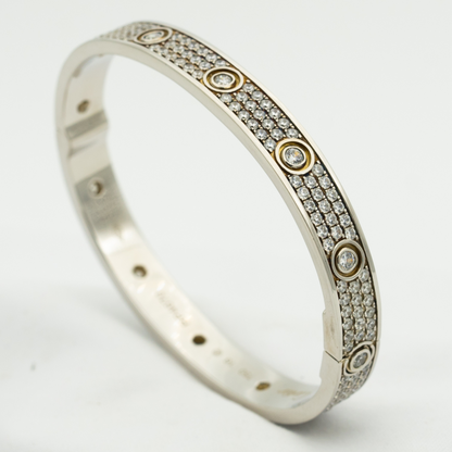 [OrnoraJewelry]LOVE BRACELET 6.1MM DIAMOND-PAVED 10 BIG DIAMONDS
