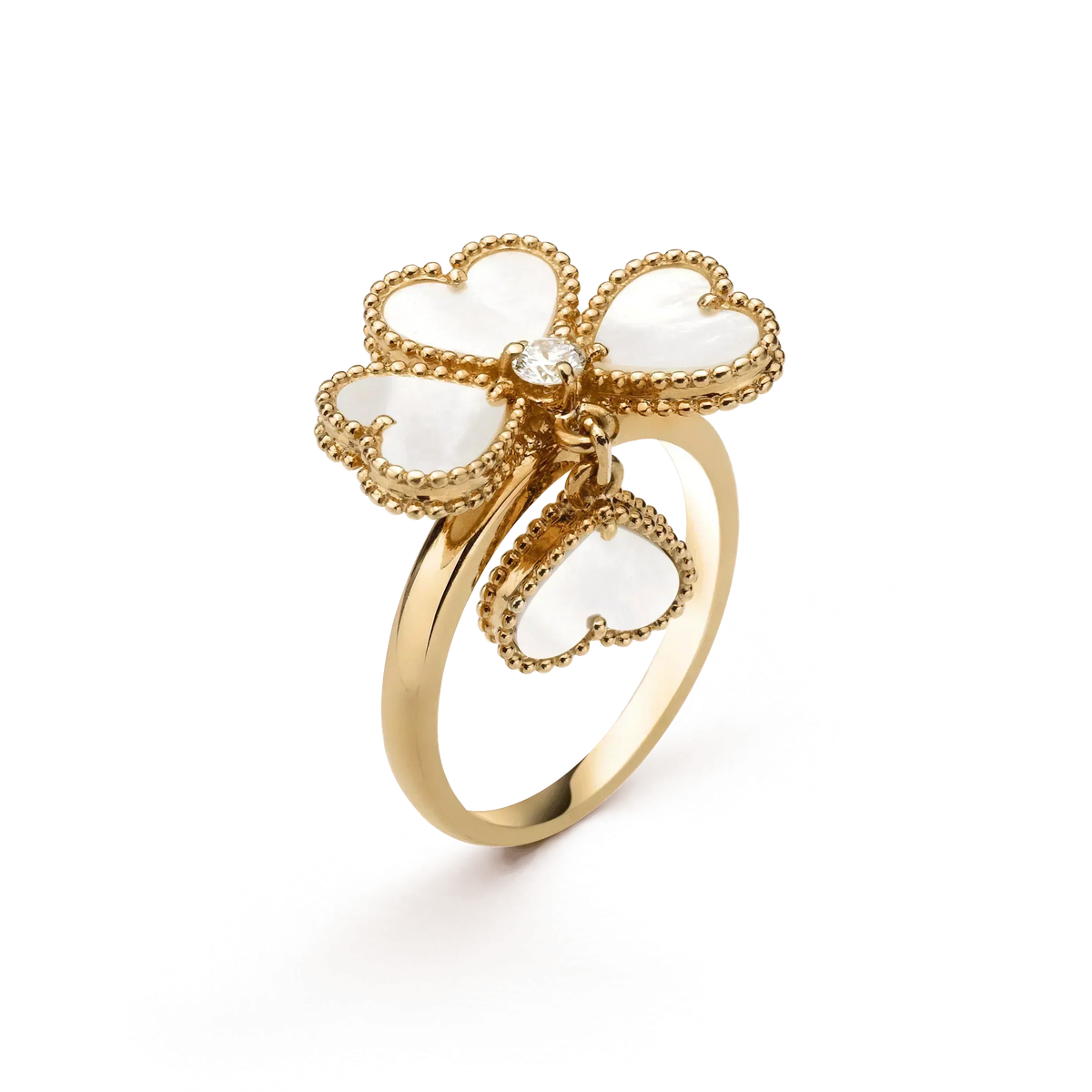 [OrnoraJewelry]SWEET CLOVER WHITE MOP RING