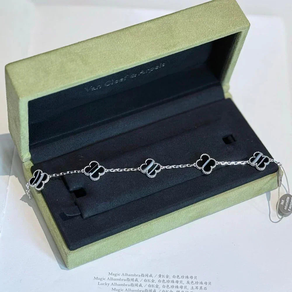 [OrnoraJewelry] CLOVER 5 MOTIF PULSAR STONE BRACELET COLLECTION