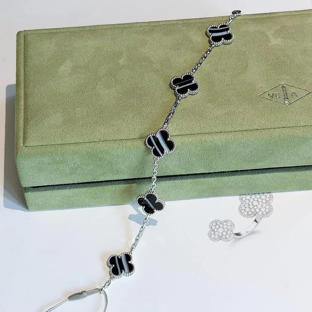 [OrnoraJewelry] CLOVER 5 MOTIF PULSAR STONE BRACELET COLLECTION
