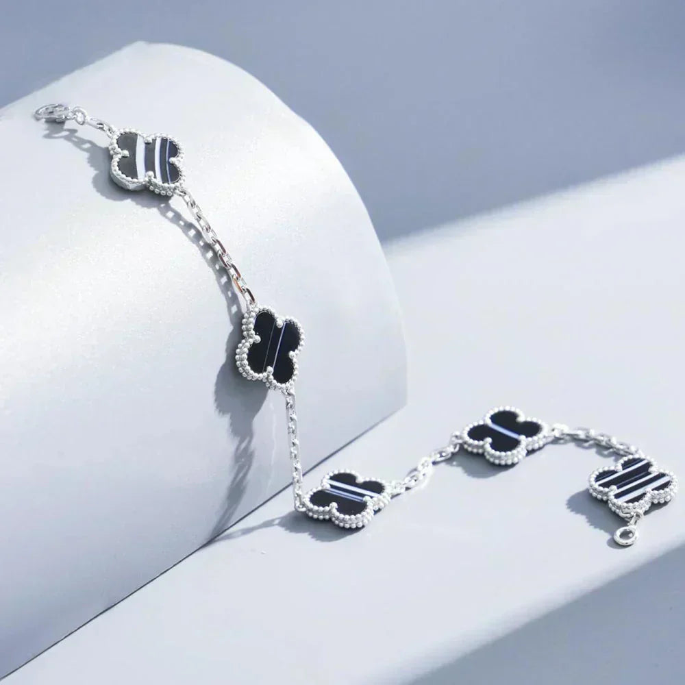 [OrnoraJewelry] CLOVER 5 MOTIF PULSAR STONE BRACELET COLLECTION