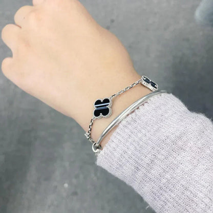 [OrnoraJewelry] CLOVER 5 MOTIF PULSAR STONE BRACELET COLLECTION