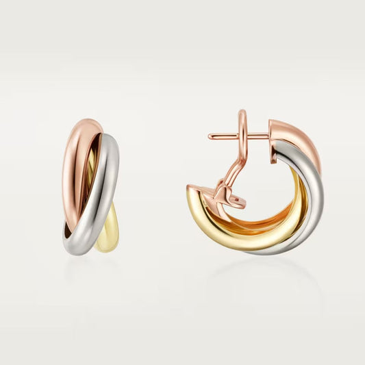 [OrnoraJewelry]TRINITY ON DIAMOND CLASSIC EARRINGS