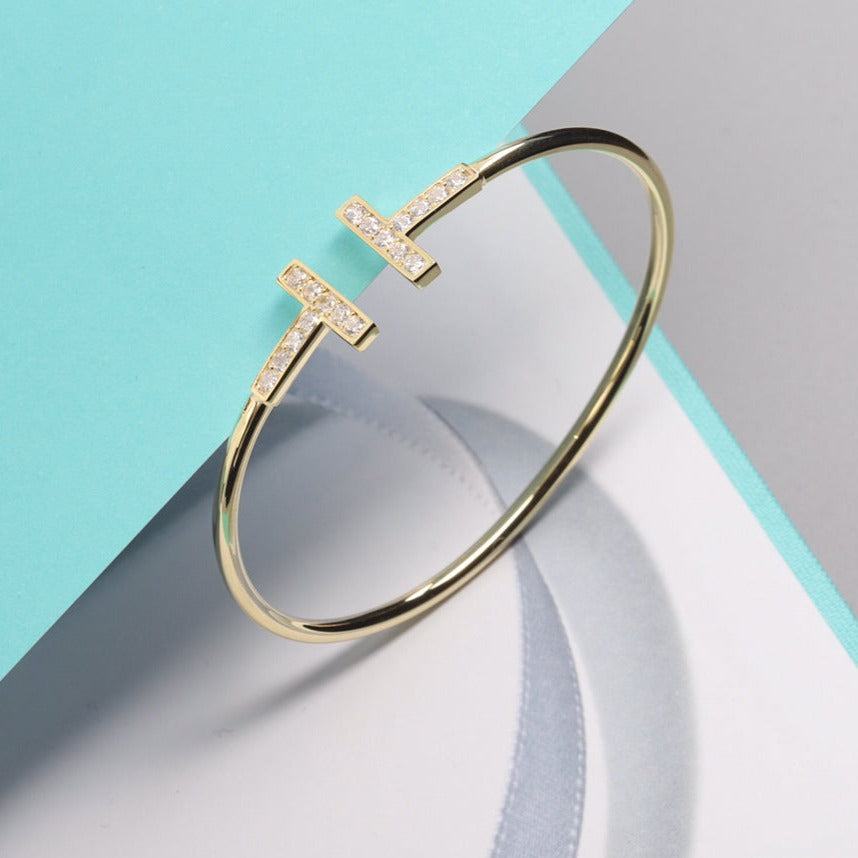 [Ornora Jewelry]T BRACELET 1.8MM GOLD DIAMOND