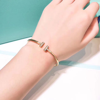 [Ornora Jewelry]T BRACELET 1.8MM GOLD DIAMOND