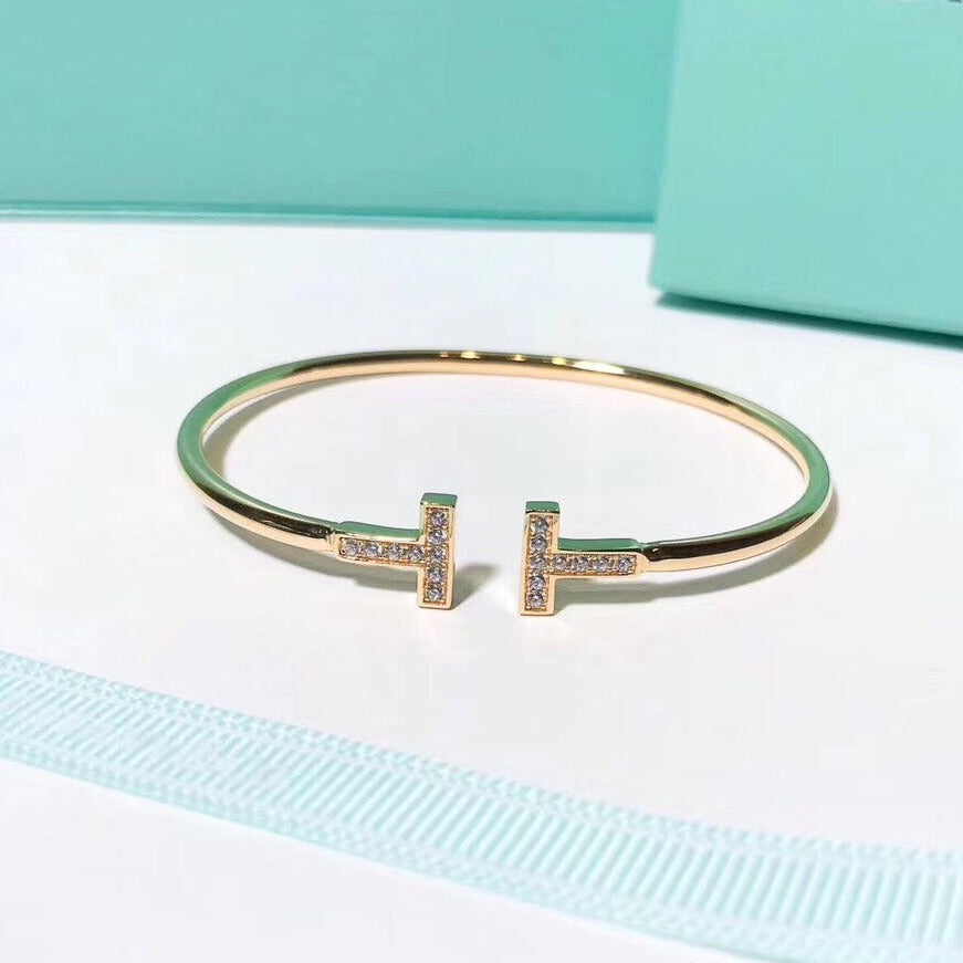 [Ornora Jewelry]T BRACELET 1.8MM GOLD DIAMOND