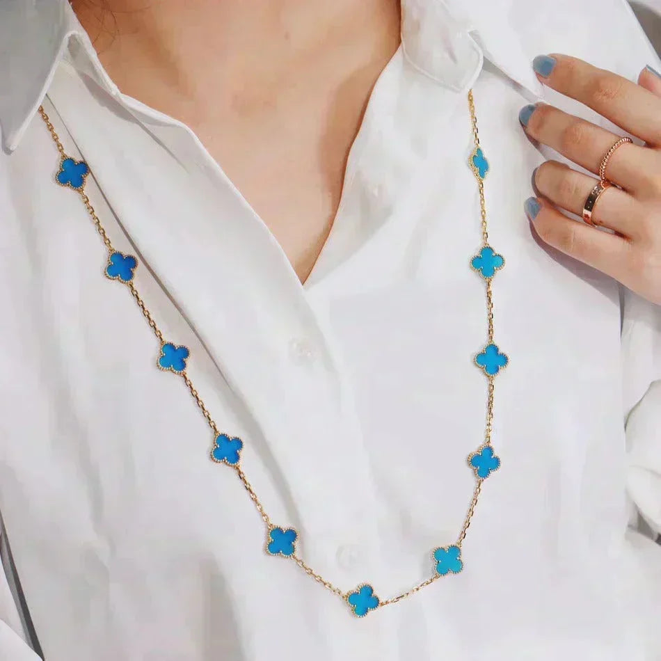 [OrnoraJewelry]CLOVER 20 MOTIFS TURQUOISE GOLD