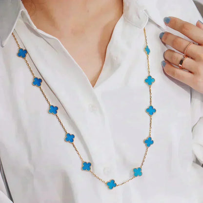 [OrnoraJewelry]CLOVER 20 MOTIFS TURQUOISE GOLD