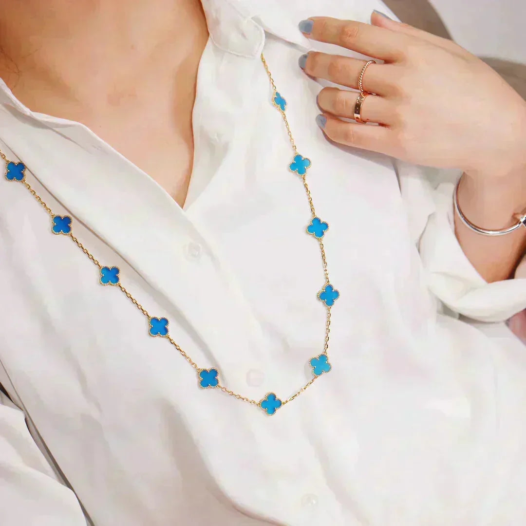 [OrnoraJewelry]CLOVER 20 MOTIFS TURQUOISE GOLD