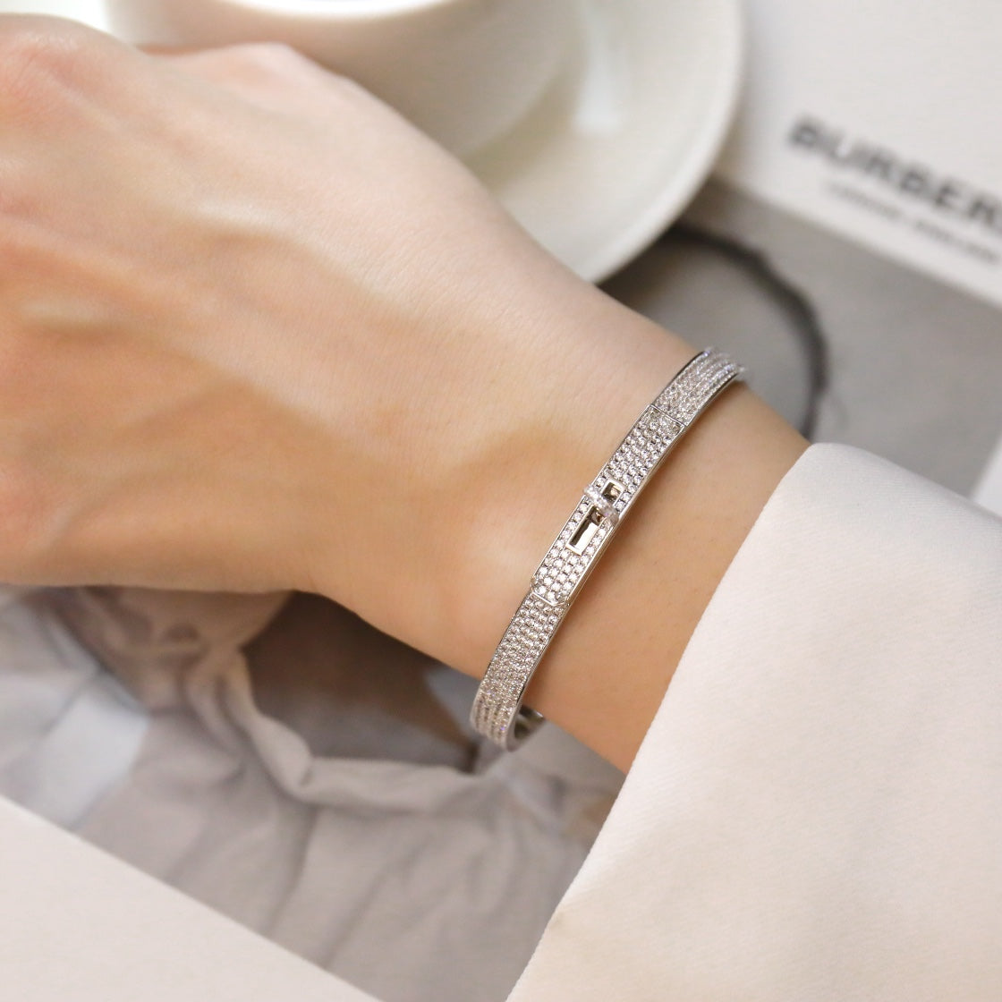 [OrnoraJewelry]KELLY BRACELET DIAMOND PAVED