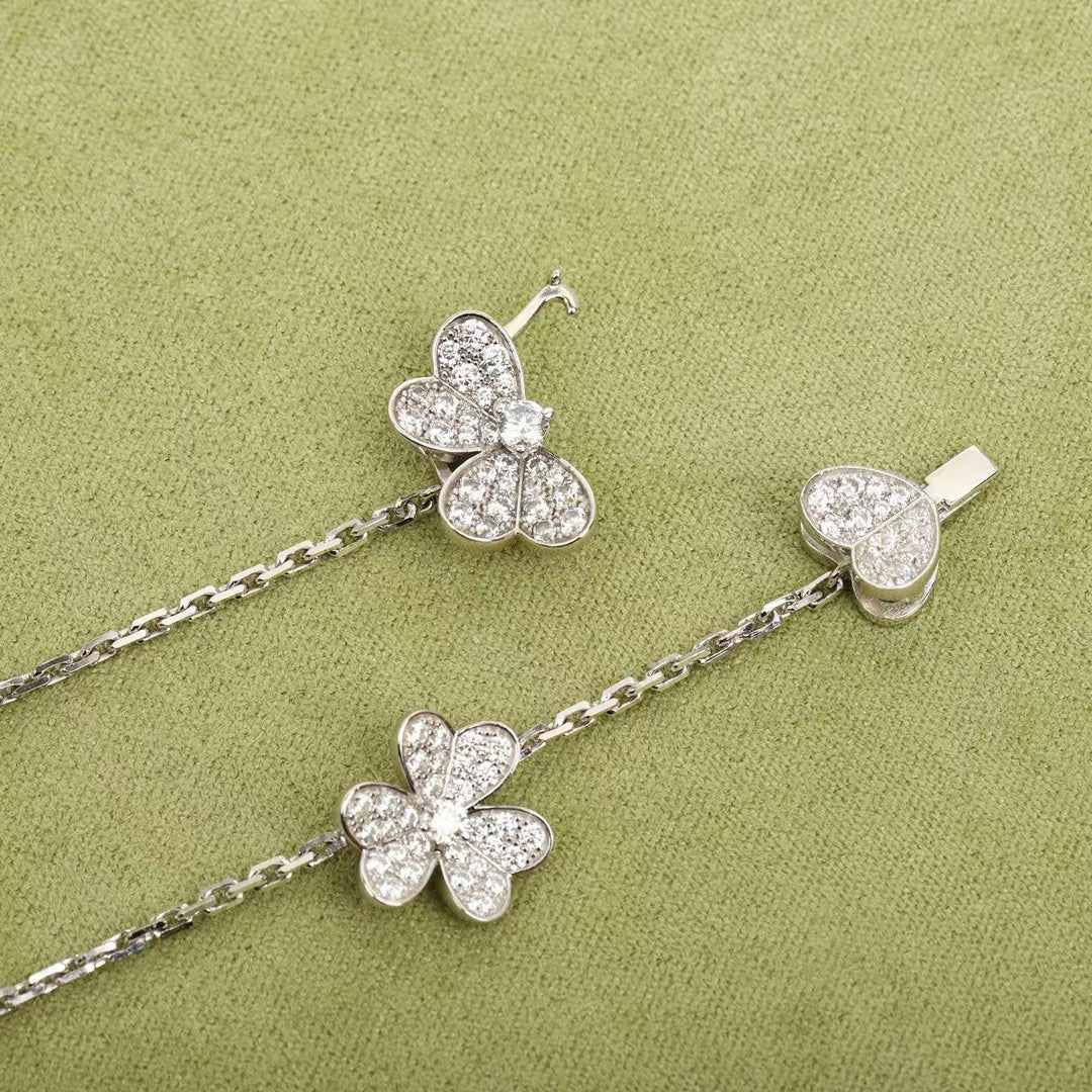 [OrnoraJewelry]FRIVOLE SILVER 9 FLOWERS NECKLACE
