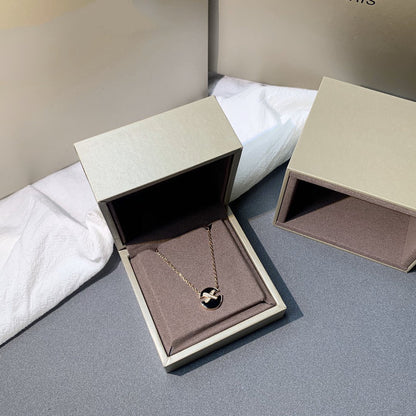[OrnoraJewelry]JEUX DE PINK GOLD DIAMOND NECKLACE
