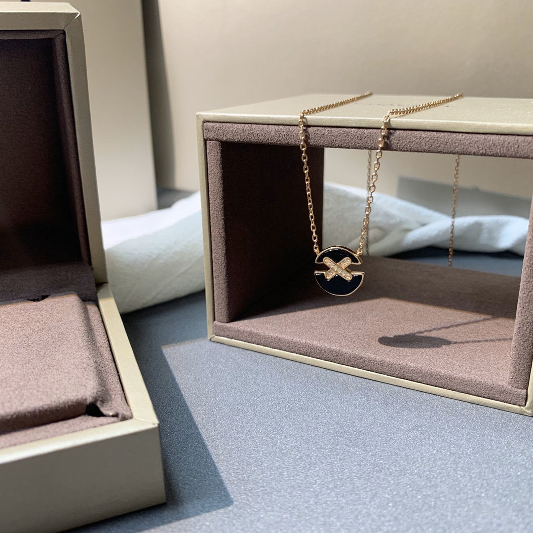 [Ornora Jewelry]JEUX DE PINK GOLD DIAMOND NECKLACE