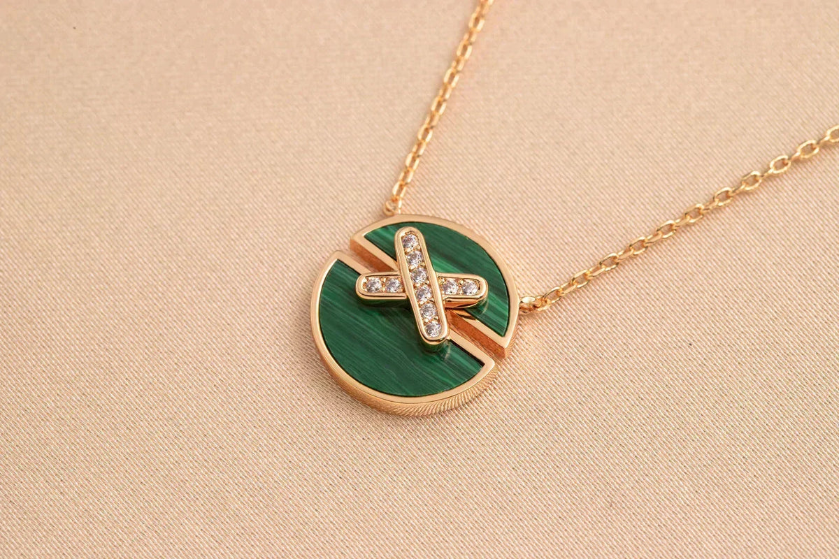 [OrnoraJewelry]JEUX DE ROSE GOLD DIAMOND NECKLACE