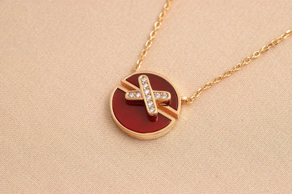 [OrnoraJewelry]JEUX DE ROSE GOLD DIAMOND NECKLACE