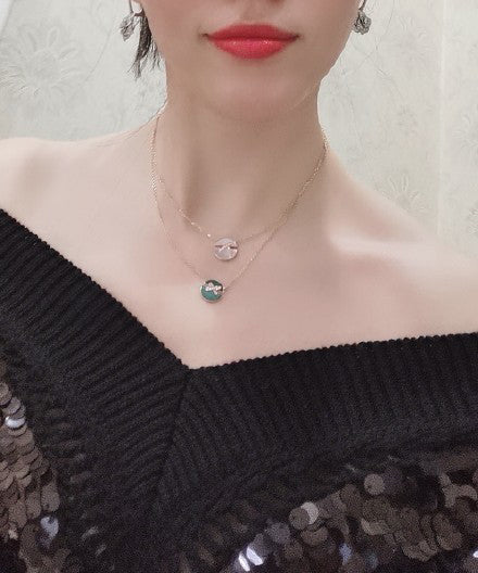 [Ornora Jewelry]JEUX DE ROSE GOLD DIAMOND NECKLACE