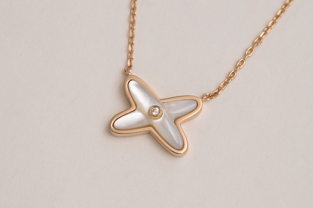 [OrnoraJewelry]JEUX DE NECKLACE 1 DIAMOND