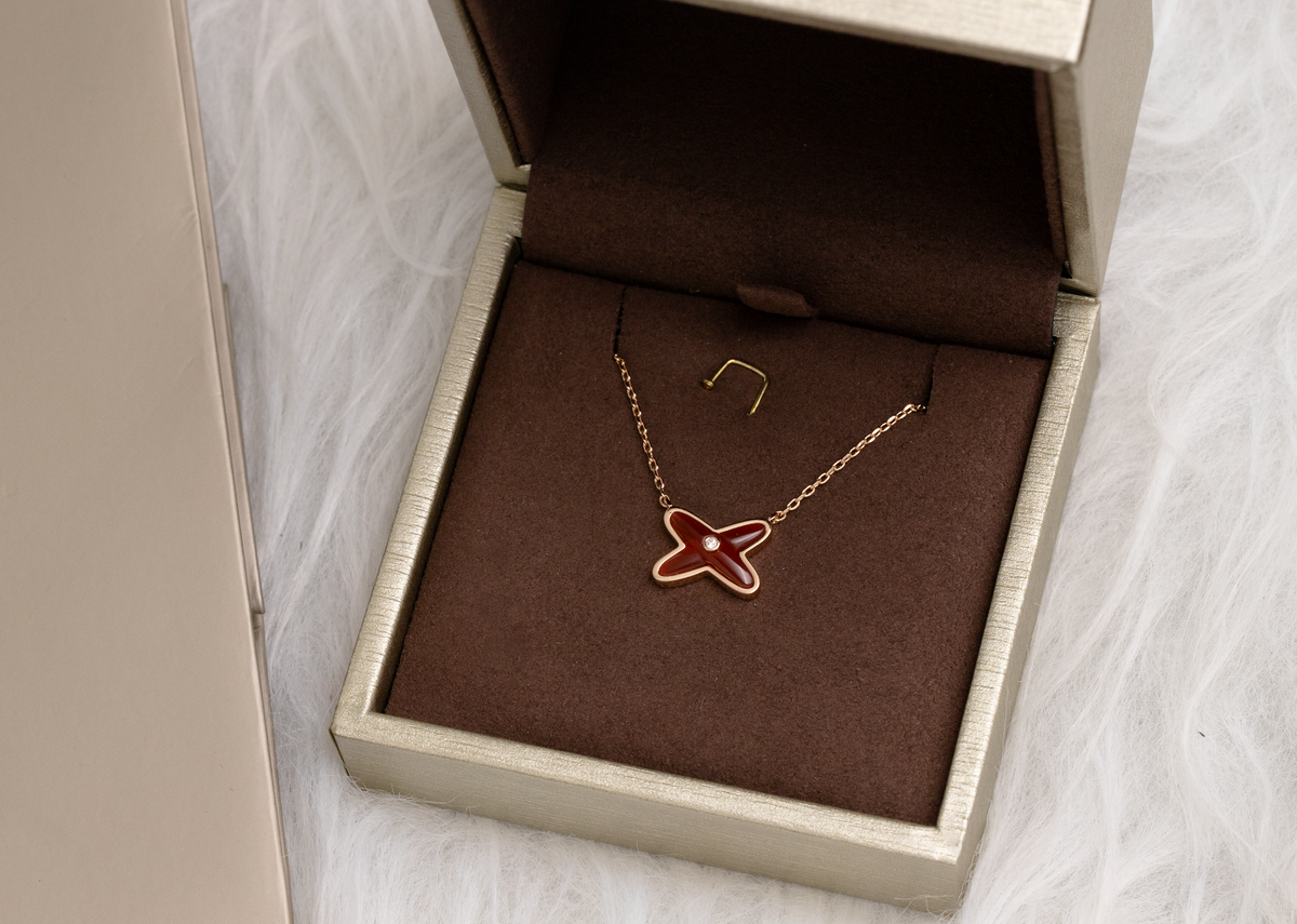 [OrnoraJewelry]JEUX DE NECKLACE 1 DIAMOND