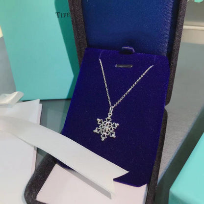 [Ornora Jewelry]STERLING SILVER SNOWFLAKE PENDANT NECKLACE