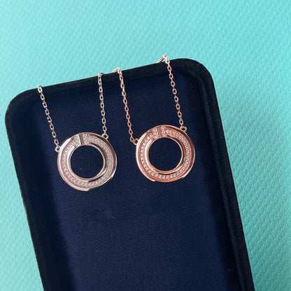 [Ornora Jewelry]DIAMOND AND MOTHER OF PEARL CIRCLE PENDANT