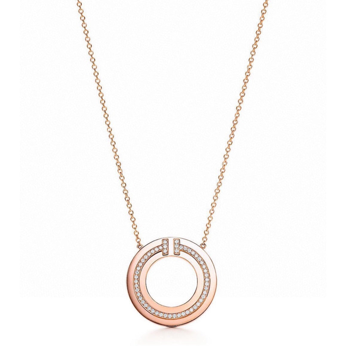 [Ornora Jewelry]DIAMOND AND MOTHER OF PEARL CIRCLE PENDANT