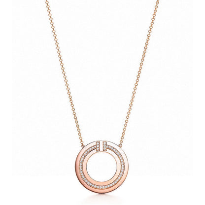 [Ornora Jewelry]DIAMOND AND MOTHER OF PEARL CIRCLE PENDANT