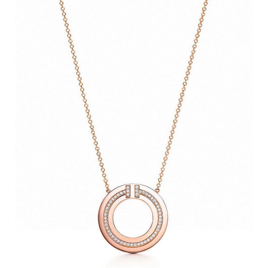 [Ornora Jewelry]DIAMOND AND MOTHER OF PEARL CIRCLE PENDANT
