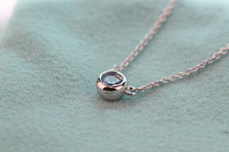 [Ornora Jewelry]ELSA PERETTI SERIES SINGLE DIAMOND SIMPLE NECKLACE