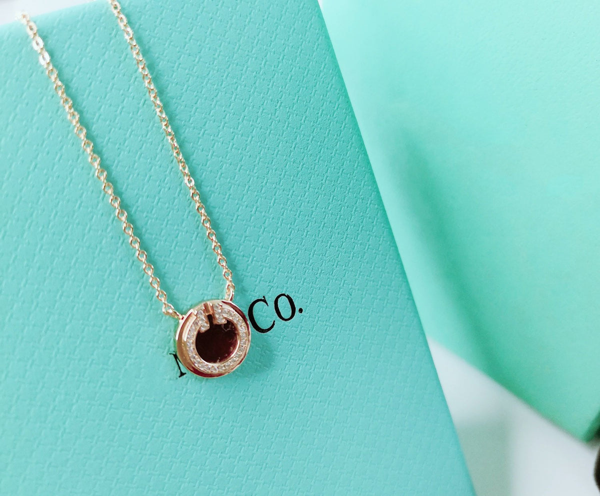 [Ornora Jewelry]DIAMOND AND MOTHER PEARL CIRCLE NECKLACE PENDANT