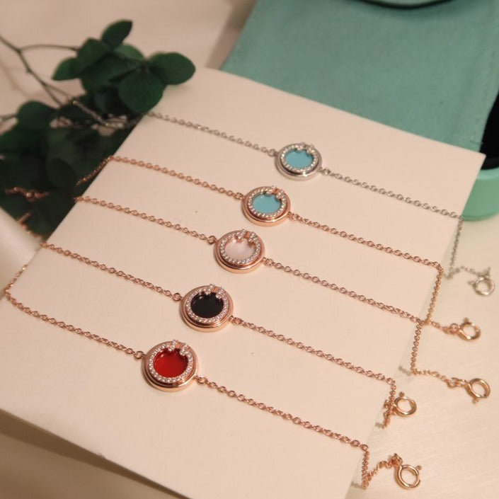 [Ornora Jewelry]DIAMOND CIRCLE PINK GOLD BRACELET